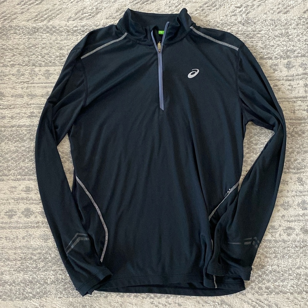 Men’s ASICS black quarter zip